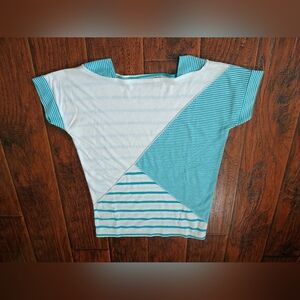 Vintage 80s Gotham casual short sleeve striped shirt size M